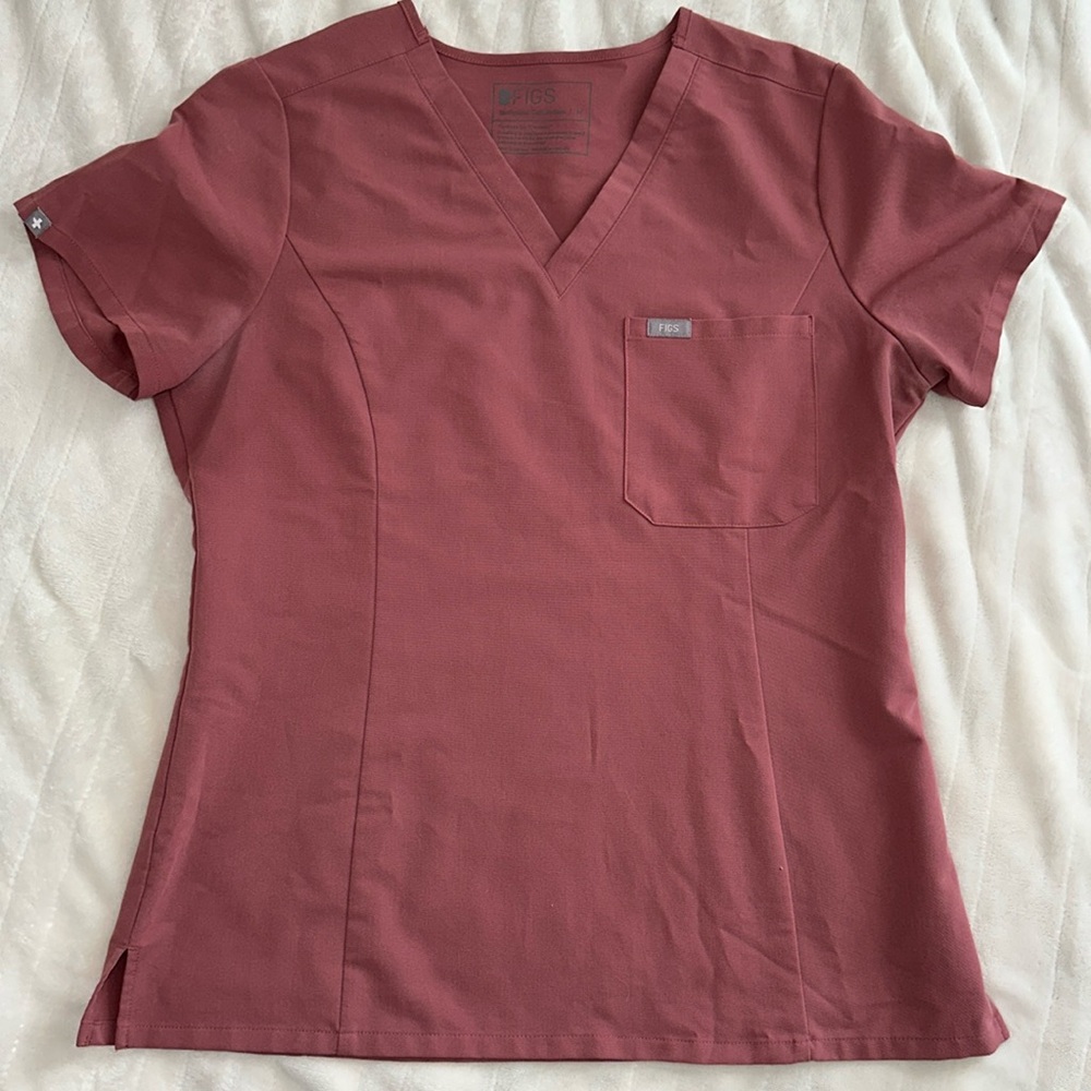 FIGS Women's Mauve Slim Catarina™ - One-Pocket Scrub Top M